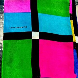 Splendid silk Liz Claiborne multicolore scarf